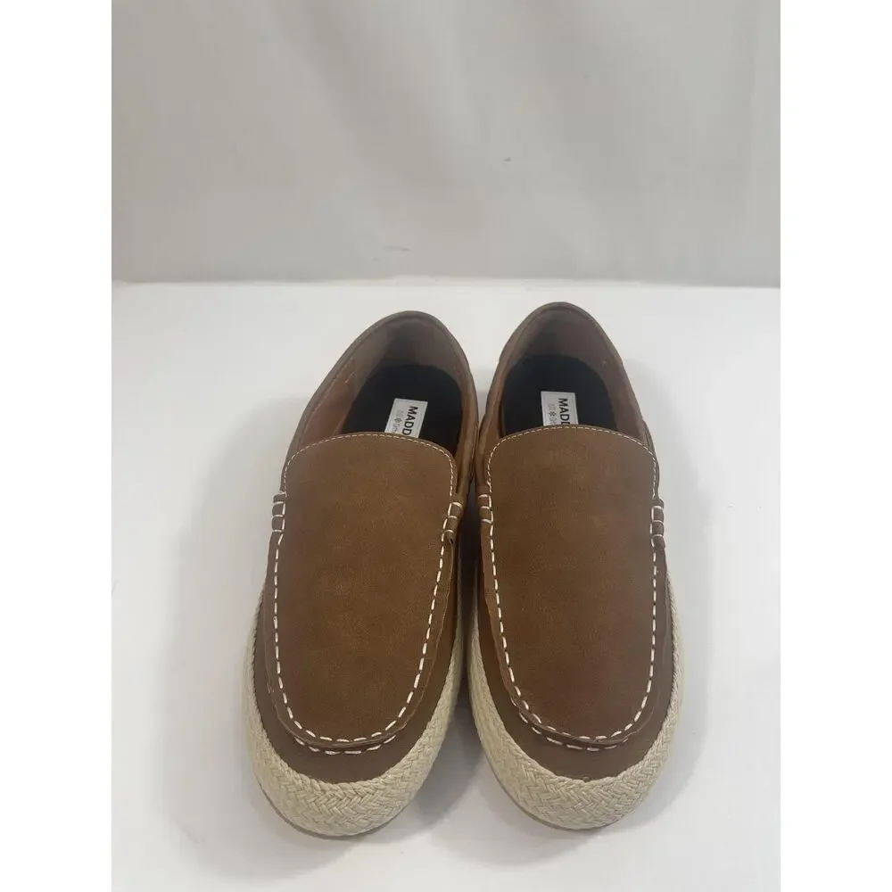 Madden MMILLION Shoes Men's Size 9 Cognac Suede Slip On Loafers New Box